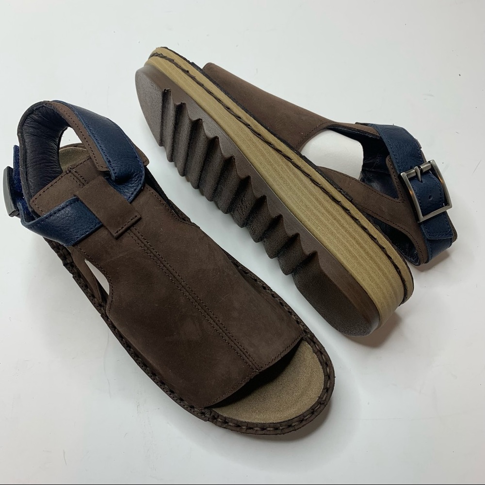 NAOT Verbena Brown Leather Cutout Sandals